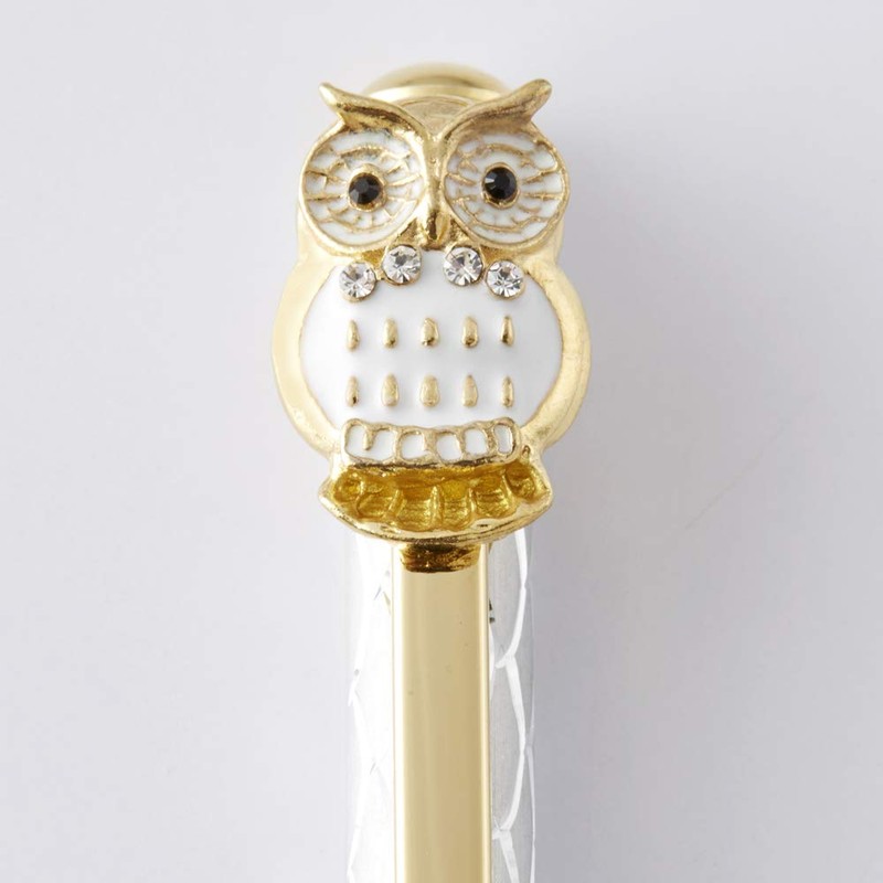 Royal Arden Ballpoint Pen Owl 3 Black 13.5cm Glitter Owl