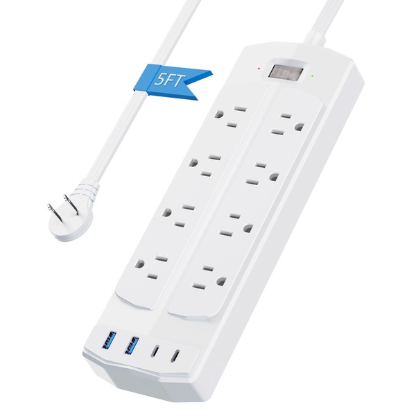 2 Prong Power Strip, Yozisital 2 Prong to 3 Prong
