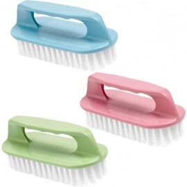 Scrub Brush for Cleaning-3 Pack Scrubbing Brushes Heavy Duty Multi-Purpose Household Cleaning Brush with Stiff Bristles Comfort Grip Scrubber Cleaner Brush for Bathtub Sink Carpet Floor & More