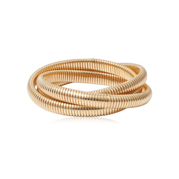 Yecomsy Snake Chain Bangle Bracelets Gold Chunky Stretch Snake Cobra