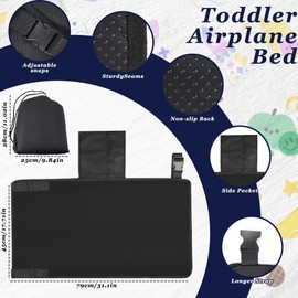 Toddler Airplane Bed, Kids Airplane Seat Extender Travel Bed, Kids Airplane Travel Essentials, Airplane Must Have for Toddlers, Portable Plane Bed Foot Rest for Flights