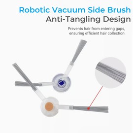 19-Piece Replacement Accessories Set for Narwal X Freo Robot Vacuum, 4 HEPA Filters, 8 Side Brushes, 6 Mop Pads, 1 Main Brush