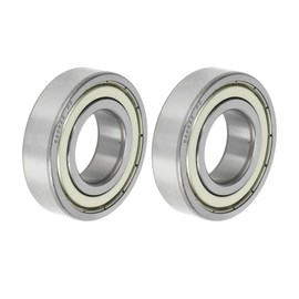 ACROPIX 6206ZZ Deep Groove Ball Bearings P0 30x62x16mm Lubricated Bearings Double Metal Seal Silver Tone Scooter Skateboard Wheel - Pack of 2