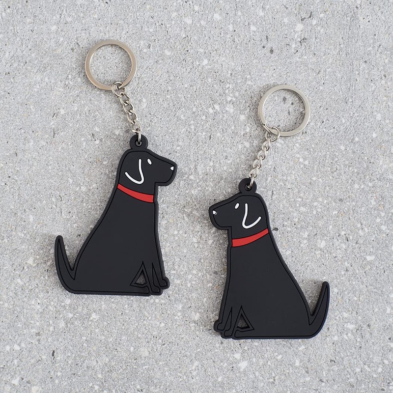 Sweet William Black Labrador Keyring