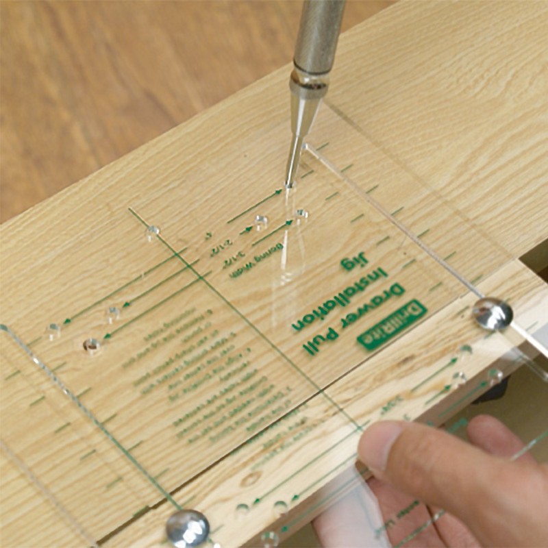 Drawer Pull Installation Template for Aligning Drawer Pull Hardware