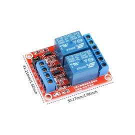 2-Channel 12V Relay Module for Arduino Projects, Optocoupler Isolation, High/Low Level Trigger, Expansion Board