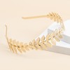 SALOCY Headbands Leaf Branch Bridal Hair Crown Head (Gold)
