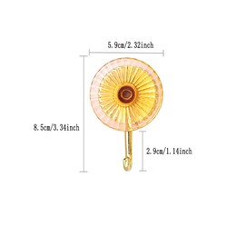 JruiZhp Mixed Color Circular Adhesive Hooks, 6Pcs Cute Wall Hangers without Nails, Colorful Sticky Hooks, Decorative Hooks for Bedroom, Hanging Coat Key Bag Hat Bathroom Robe Towel