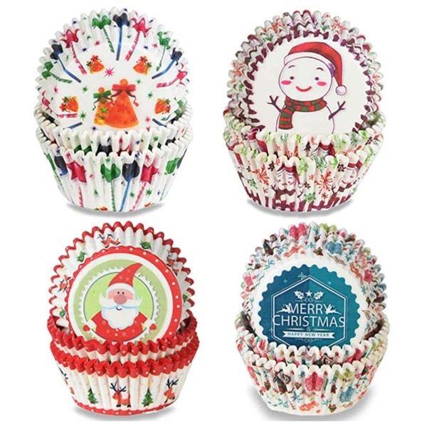 Christmas Special! Pack of 400 Merry Christmas Paper Muffin Cases