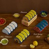 Bico Blue Talavera Ceramic Taco Holder, Taco Stand Rack Tray,