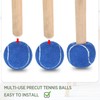 Queekay 150 Pieces Black Precut Tennis Balls Bulk for Chairs