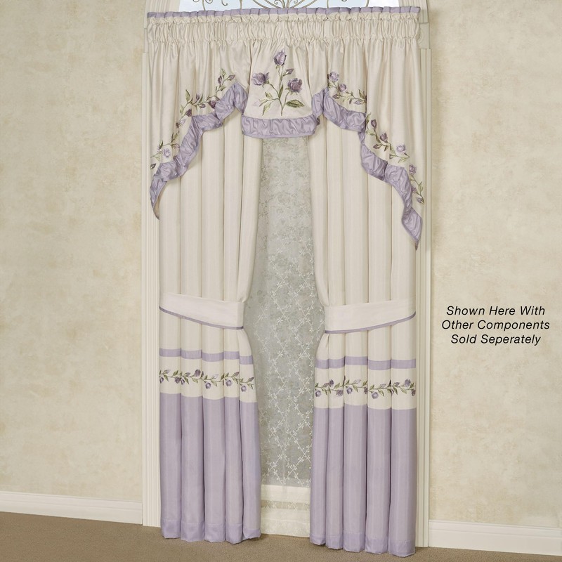 Touch of Class Lavender Rose Insert Valance Window Treatment