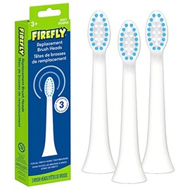 Firefly Sonic - Cabezales de cepillo para polvo de repuesto, compatibles con Play Action Sonic y cepillos de dientes sónicos, para mayores de 3 años, paquete de 3, pequeño