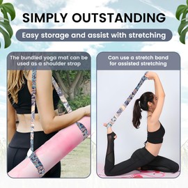 Yoga Mat Carrying Strap – Adjustable Shoulder Strap for Yoga Mat, Lightweight Hands-Free Portable Mat Holder, Fits All Mat Sizes, Ideal for Fitness, Pilates, and Stretching (Mat Not Included)