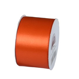 IHKFILAN Satin Ribbon in Tarrid Orange (50 mm x 22.86 m) - Matt Shiny Gift Elegant Ribbon for Decorating, Crafts, Wrapping Special Gifts, Weddings, Christenings