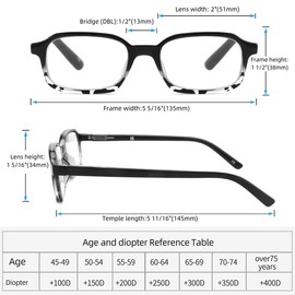 Yuluki 4 Pack Reading Glasses Blue Light Blocking,Rectangular Computer Readers for Women Men with Spring Hinge,Anti Glare Filter Lightweight Eyeglasses +3.0
