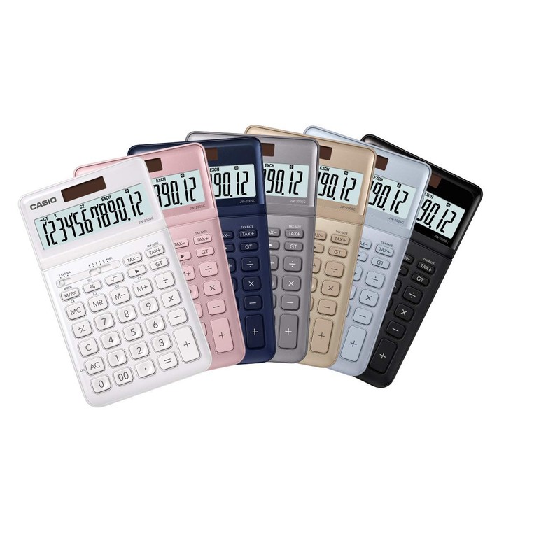 Casio CALCULATRICE DE Bureau JW-200SC-Black, Solaire/Pile 1.1 x 10.9 x