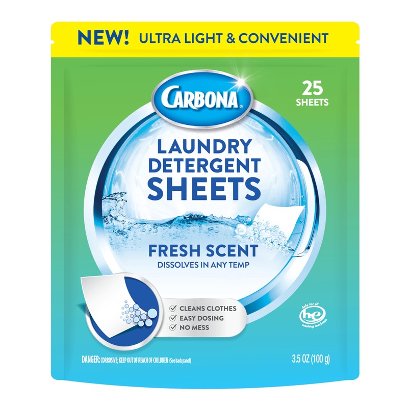 Carbona Hojas De Detergente Para Ropa - Aroma Fresco (1