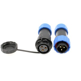 HangTon SD20 Waterproof Aviation Plastic Plug for Outdoor Power Supply Systems LED Lighting (3 Pins, Male and Female Cable Socket)