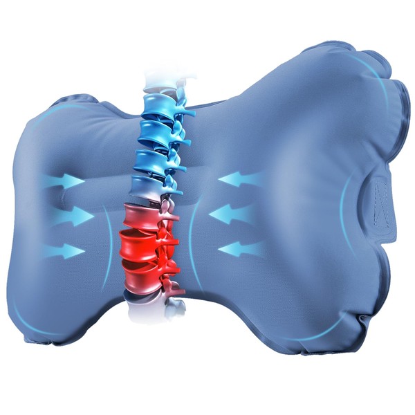 Mixtrend Travel Lumbar Pillow Inflatable Lumbar Support Pillow with Memory