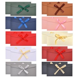 20 Pieces of Bow Envelope, Ele and Simple Envelope, Creative Envelope, Suitable for Invitations, Thank You Letters, Gift Cards.
