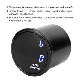 Suuonee 2inch Car PSI Air Pressure Meter LED Blue Digital Display Boost Gauge Sensor Kit Water Temperature Oil Temperature Gauge Fuel Pressure Gauge for Car Truck
