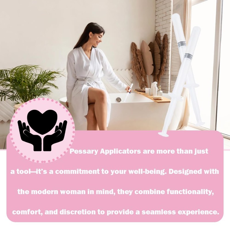 10 PCS Disposable Pessary Applicators Comfortable Lube Applicator Portable Lube