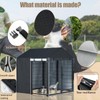 LYBOSH Outdoor Dog Kennel Cover,Full Coverage for 4.2'Dx4.2'Wx4.5'H Dog Cages,600d