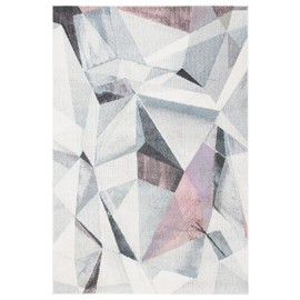 SAFAVIEH Porcello Collection Area Rug - 6'7" x 9', Ivory & Pink, Modern Abstract Design, Non-Shedding & Easy Care, Ideal for High Traffic Areas in Living Room, Bedroom (PRL6940A)