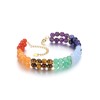 JSDDE 7 Chakra Bracelet Healing Stones Bracelet Gemstone Bracelets Adjustable