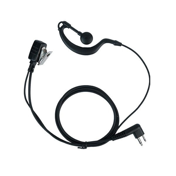 Klykon Ear Pieces for Motorola radios, 2 Pin G Shape Clip-Ear Earpiece Headset for Motorola 2 Way Radio Walkie Talkie Cp200 Cls1110 Cls1410