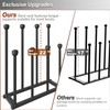 22.5 Inches Free Standing Shoe Racks, Tall Black Metal Boot