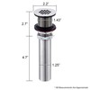 Luxier Brass Bathroom Sink Grid Drain Strainer for Vessel and
