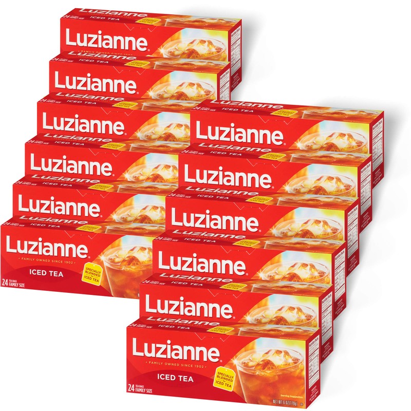 Luzianne Iced Tea, Family Quart Tea Bags, 24-Count Boxes (Pack