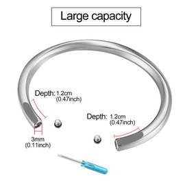 Dletay Urn Bracelet for Ashes Stainless Steel Memorial Cremation Bracelet Openable Cuff Bangle