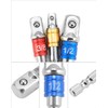 QWORK® 7pcs Impact Socket Adaptor Set, 1/4", 1/2", 3/8" Socket