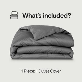 SIJO AiryWeight Tencel Duvet Cover, 100% Lyocell Derived from Eucalyptus, Buttery Soft, Best Cooling Sheets by Architectural Digest (Storm, Twin/Twin XL 70"x90")