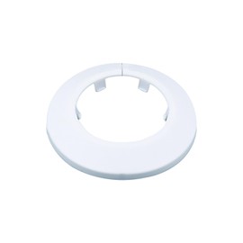 CAcoverVA 50mm Pipe Cover Decoration; Fit 1.97" Outer Diameter Pipe/Hole; White PP Plastic Escutcheon Collar; Snap-on Water Escutcheon Plate for Bathroom Kitchen Wall Tube Decor 1 Piece
