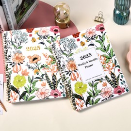 2025 Planner – Jan.2025 – Dec.2025, Planner 2025, 8" x 10", 2025 Calendar Planner with Weekly ＆ Monthly Spread, Tabs, Twin-Wire Binding, Thick Paper, Flexible Cover, Check Boxes as To-do List ＆ Notes