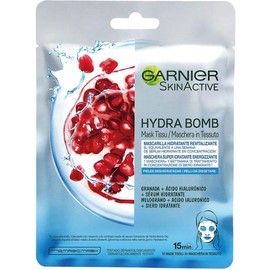 Garnier HydraBomb Stoffmaske, 5 Masken aus Stoff, jede mit einem anderen Effekt, für die Hautpflege, Packung mit 5 Stück. Anti-Aging und Augen.