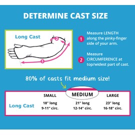 CastCoverz! Designer Arm Cast Cover - Nude Light - Small Long 18" length X 9" circumference - Removable and Washable - Made in USA