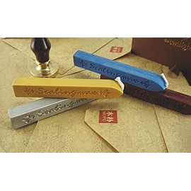 MNYR Red Wax Sticks, 3pcs, Wax Seal Stamp, Decorative Wedding Invitations, Gift Cards, Sealing Wax Sticks