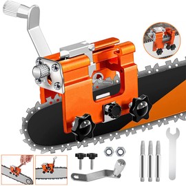 2025 New Upgrade Chainsaw Sharpener, Portable Chainsaw Chain Sharpening Jig, Suitable for Chain Saws and Electric Saws,with 3 Grinding Rod