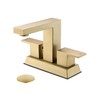 Tohlar Brushed Gold 2 Handle 4 Inch Centerset Bathroom Faucet