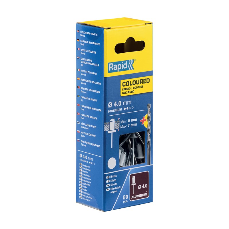 Rapid Blind Rivets Aluminium White Diameter 4 mm 5-7 mm