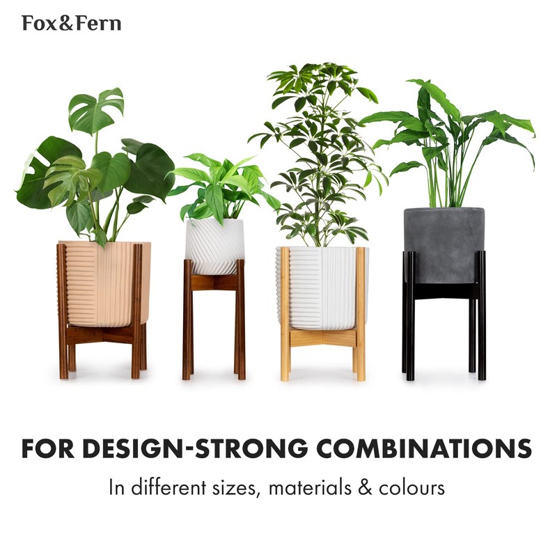 Fox & Fern Mid Century Plant Stand — 8 Inch