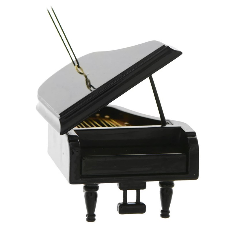 Musical Instrument Christmas Ornament (3.5" Black Grand Piano)