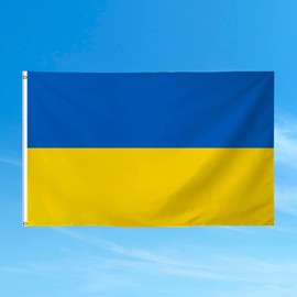 Ukrainian Flag 3x5 FT Ukraine Flag with Brass Grommets Double Sided, Vivid Color Anti-Fading Ukraine National Banner Flags for Home Outdoor Decoration…