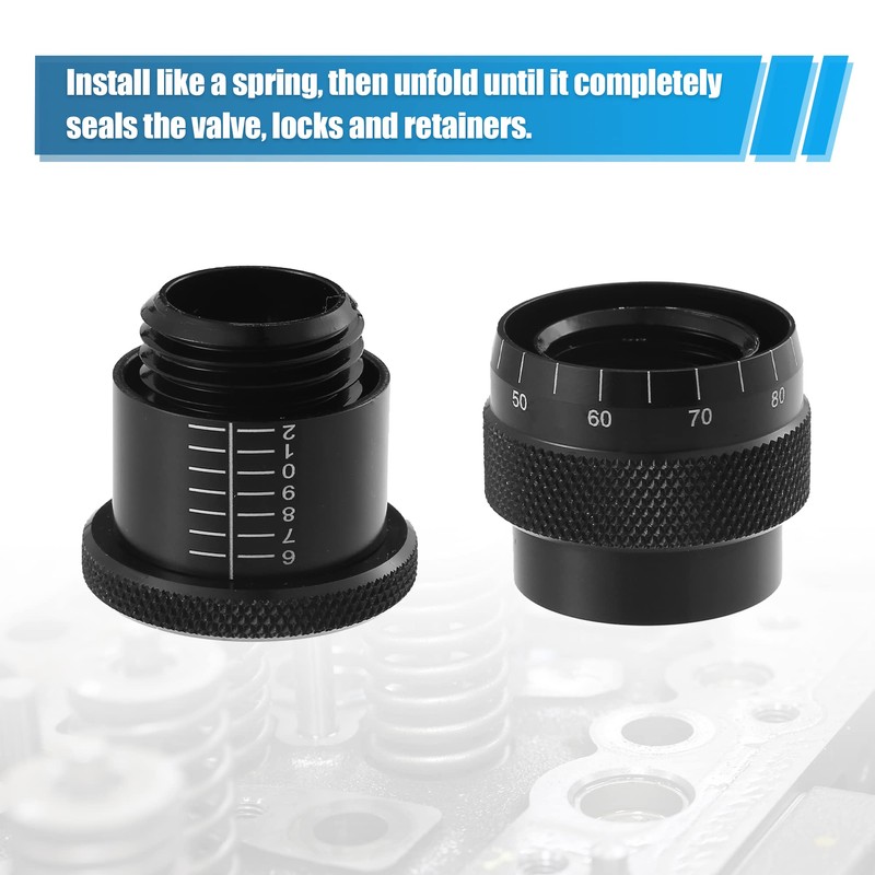 X AUTOHAUX Universal Valve Spring Height Micrometer Gauge Aluminium Black