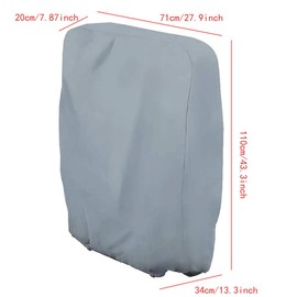 VIVIIHOO Protective Cover for Garden Loungers and Chairs, Pack of 2, Oxford Cover, Wind and UV Resistant, Dustproof, with Storage Bag, for Garden and Beach Furniture, Sun Loungers and Folding Chairs